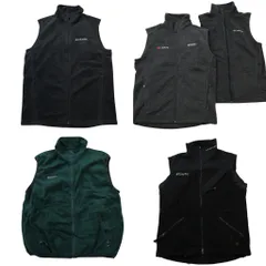 古着卸 まとめ売り コロンビア フリース ベスト 5枚セット (メンズ XS /S /M ) フルジップ スタンドカラー 90’s 中古 古着 ND2762
