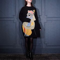 サ*ラ様 ヤンチェオンテンバール ブラック タートルニット M - メルカリ