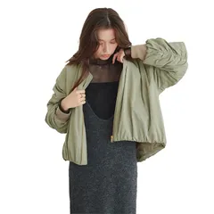 [ティティベイト] MA-1 ショートブルゾン AEXN1711 レディース FREE ライトカーキ