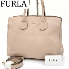 【良品】FURLA アルバ ハンドバッグ トートバッグ 2way ベージュ