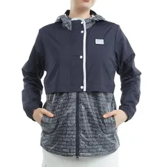 [ピン アパレル] レディース 撥水 フルジップブルゾン (FLEX-IELD:防風性・ストレッチ性) / ゴルフ アウター / 622-4220800 120_ネイビー L