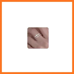 【新品】 [Feskive] リング 指輪 レディース ステンレス 金属アレルギー対応 四つ葉のクローバー オープンリング ゴールド ピンクゴールド シルバー ジルコニア おしゃれ ギフトBOX付き 1