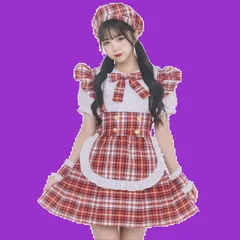 レディース アイドルチェックメイド ハロウィン コスプレ ネイビー リリカルパレット クリアストーン(Clearstone)