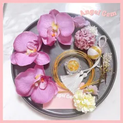 パープル紫 胡蝶蘭髪飾り 成人式 結婚式 和装前撮り白無垢 ブリザードフラワー 260101