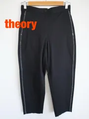 theory　セオリー　ストレッチカーブパンツ　DRAPE COTTON TWL CURVE PANT PL　定価19800円　Mサイズ　ブラック　シンプル　カジュアル　送料込み　6461604