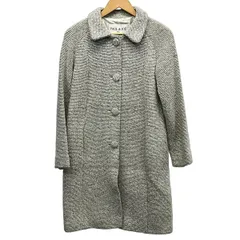 Paul&Joe(ポール&ジョー) コート サイズ38美品  - ライトグレー×白×シルバー 長袖/秋/冬/ラメ/ツイード