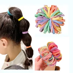 新品 【現役ママ美容師監修】 髪ゴム 子供 ヘアゴム 【100本セット】 目立つ キッズ ヘアアクセサリー 運動会 かわいい 大量 マカロン