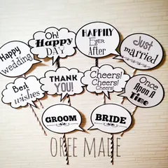 ウェディングフォトプロップス10本セット♡結婚式 前撮り