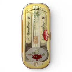 サンリオ マロンクリーム 子供用お箸セット トリオ 箸 スプーン フォーク ケース付き 平成レトロ ファンシー 当時物 デッドストック