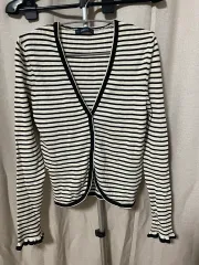 ザラ ニット ストライプ カーディガン