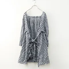 大きいサイズ アズノゥアズ オオラカ AS KNOW AS olaca ギンガムチェック リボン ブラウス 15∥ネイビー ホワイト シャツ【2400014743661】