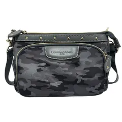 CHRISTIAN OLIVIER(クリスチャン オリビエ) ショルダーバッグ美品  - グレー×ダークグレー 迷彩柄/ストラップ着脱可/斜めがけ レザー