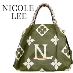 NICOLE LEE ニコールリー グリーン
ホワイト ハンドバッグ PSP22-41