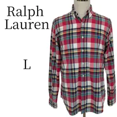 ★美品 Ralph Lauren ラルフローレン レッド
グリーン
イエロー シャツ L PSP22-42