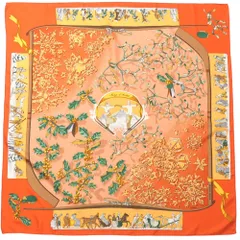 HERMES エルメス Neige d'Antan 去年の雪 スカーフ カレ90 総シルク 総柄 ストール マフラー ブランド古着【中古】20251119/RA6651