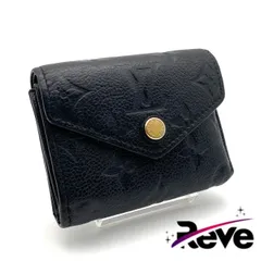 ルイヴィトン モノグラム アンプラント ポルトフォイユ ゾエ 三つ折り財布 ブラック コンパクト