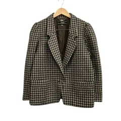 レリアン Leilian ツイードジャケット ウール100% フロントポケット ブラウン系 サイズ9  M相当