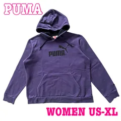 PUMA プーマ ロゴ刺繍 プリント プルオーバー スウェット パーカー USインポートXL