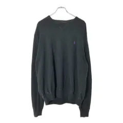 Polo by Ralph Lauren ポロ ラルフローレン コットンニットセーター ネイビー(メンズ XL)中古 古着 V9812