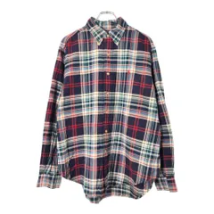 RALPH LAUREN ラルフローレン ボタンダウンシャツ チェック マルチカラー(メンズ L)中古 古着 V9814