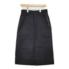 MHL. 595-2132501 ORGANIC COTTON GABERDINE SKIRT 定価28600円 ロングスカート 22SS ブラック レディース エムエイチエル【中古】5-1224M∞