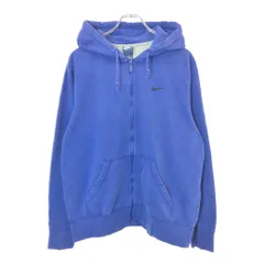 NIKE ナイキ ワンポイントロゴ フルジップスウェットパーカー パープル(メンズ L)中古 古着 V9854