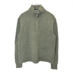 Polo by Ralph Lauren ポロ ラルフローレン ハーフジップ コットンセーター グレー(メンズ L)中古 古着 V9863