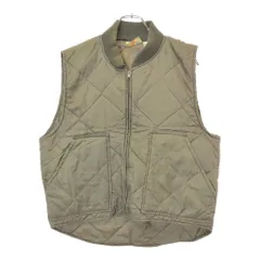 90年代 Dickies ディッキーズ キルティングベスト ブラウン(メンズ LARGE)中古 古着 V9860