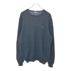Polo by Ralph Lauren ポロ ラルフローレン コットンニット セーター ネイビー(メンズ XL)中古 古着 V9876