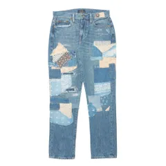 ■美品■POLO RALPH LAUREN ポロ・ラルフローレン デニムパンツ サイズ25Ｒ パッチワーク ペイズリー テーパード ブランド古着【中古】20250714/RA5479