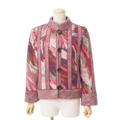 Missoni ミッソーニ ジャケット サイズ40 ニット カーディガン スタンドカラー 総柄【おすすめ】 ブランド古着【中古】20250714/RA5488