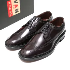 ■未使用品■REGAL リーガル ドレスシューズ サイズ24 1/2EE VANJAC ウイングチップ レザー シューズ 靴 20250514/RA4692