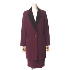 Christian Dior クリスチャンディオール ヴィンテージ スカートスーツ サイズ9 ロング ベロア ベルベット ジャケット 1B ミディ丈 スカート ブランド古着【中古】20250522/RA4841