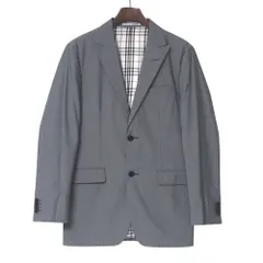 ■美品■BURBERRY BLACK LABEL バーバリーブラックレーベル テーラードジャケット サイズM ブレザー シングルジャケット ストライプ 2B 裏地：チェック ブランド古着【中古】20250509/RA4671