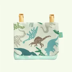 【移動ポケット】ハンドメイド 移動ポケット ティッシュ入れ 恐竜 グリーン