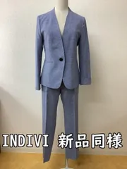 インディヴィ (INDIVI) [ジャケット未使用]薄ブルー パンツスーツ サイズ上下とも40