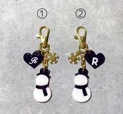 SnowMan 推し色《黒》 雪だるまキーホルダー