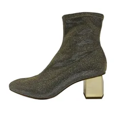 MICHAEL KORS(マイケルコース) ショートブーツ 7.5M レディース - シルバー×ゴールド ラメ