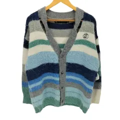 ユーズドフルギ USED古着 {{A GOOD BAD INFLUENCE}}Twisted Collar Multi Border Cardigan  メンズ JPN：M 