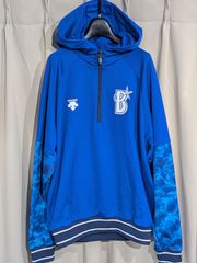 希少 美品 DESCENTE 横浜DeNAベイスターズ NPB プロコレ オーセンティック ハーフジップ パーカー O