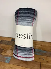 【新品未使用・タグ付き！】destin ストール　made in ITALY イタリア製 デスティン カシミヤ混 LANA WOOL シンプル チェック　CASHMERE【ts-002】のサムネイル
