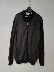 メンズ Calvin Klein 春・秋・冬 ウール ジップアップニット (100)