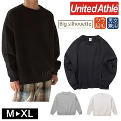 【新品】暖か 裏起毛 トレーナー ロングスリーブ ユナイテッドアスレ 5627-01 10.0オンス T／C ビッグシルエット クルーネック スウェット 抜け感 こなれ感 United Athle 裏起毛 無地 おしゃれ  男女兼用 ユニセックス