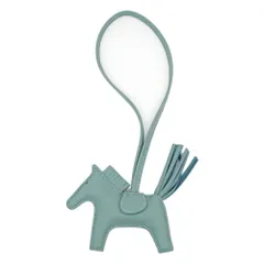 【名東】エルメス ロデオPM シエル アニョーミロ K刻印 水色系 バッグチャーム 小物 馬