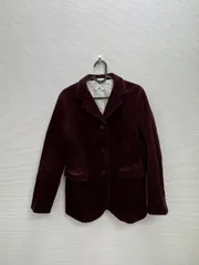 11 大人気　イネス　ユニクロ　コーデュロイジャケット　赤紫　Mサイズ　秋冬デザイン