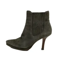 COLE HAAN(コールハーン) ショートブーツ 5 B レディース - ダークグレー サイドゴア/アウトソール張替済