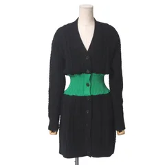 ■美品■Alexander McQueen アレキサンダーマックイーン カーディガン サイズM(170/92Y) ケーブルニット ロングカーディガン 切替【おすすめ】 イタリア製 ブランド古着【中古】20250402/RA4037