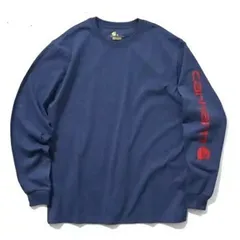 Carhartt K231 Graphic Logo Long Sleeve T-Shirts [DARK COBALT BLUE] -413-