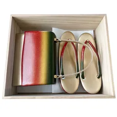 美品 和装小物 草履 バッグセット 金色 草履Lサイズ 着物 着付け フォーマル 成人式