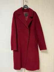 バーガンディ ウール コート(クリスマス/年末)